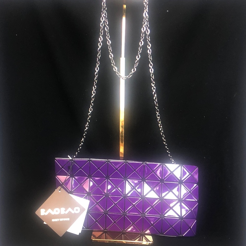 Issey Miyake Vibrant Purple Geometric Wristlet